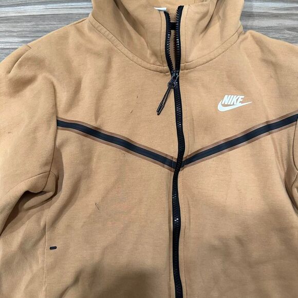 Tan Nike Tech fleece hoodie and pants sweatsuit - Picture 5 of 7